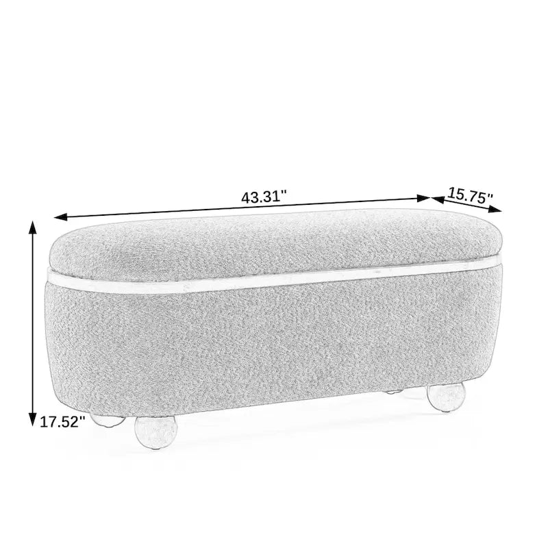Panca Pouf Contenitore Imbottita Verde Scuro, 1 Posto