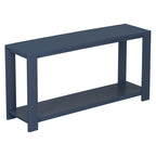 Consolle minimalista con ripiano inferiore, 4 gambe, uso singolo | Blu navy