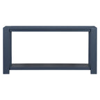 Consolle minimalista con ripiano inferiore, 4 gambe, uso singolo | Blu navy