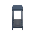 Consolle minimalista con ripiano inferiore, 4 gambe, uso singolo | Blu navy