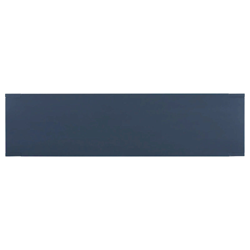 Consolle minimalista con ripiano inferiore, 4 gambe, uso singolo | Blu navy