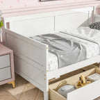 Divano letto singolo grigio con 2 cassetti portaoggetti, stile divano, per 1 persona