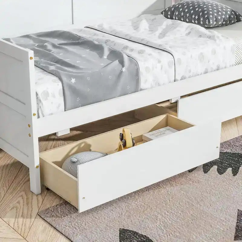 Divano letto singolo grigio con 2 cassetti portaoggetti, stile divano, per 1 persona
