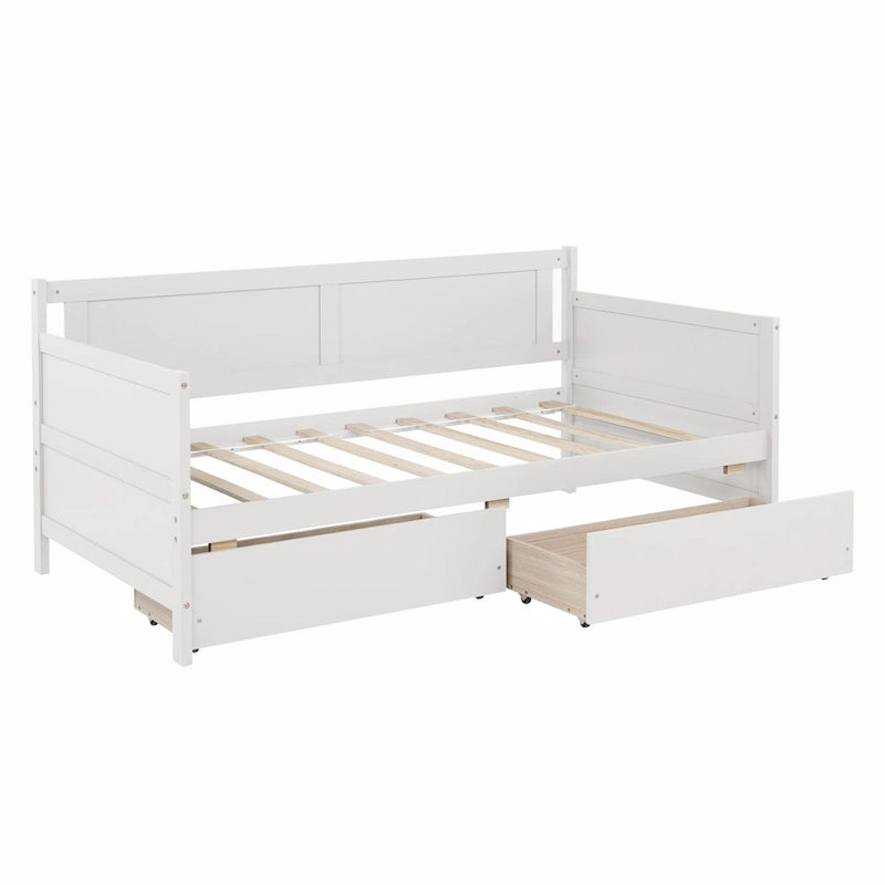 Divano letto singolo grigio con 2 cassetti portaoggetti, stile divano, per 1 persona
