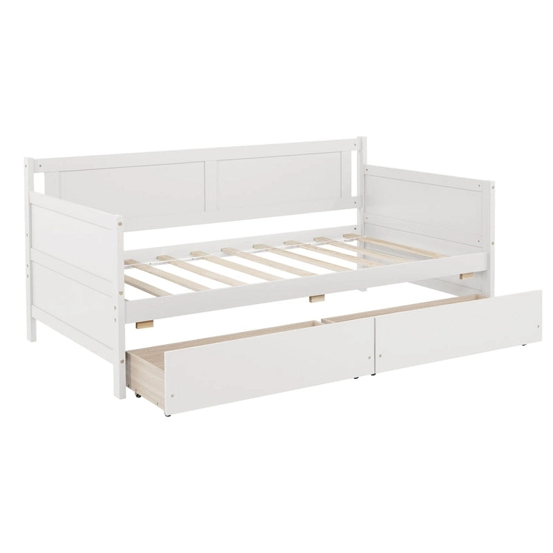 Divano letto singolo grigio con 2 cassetti portaoggetti, stile divano, per 1 persona
