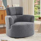 Poltrona a botte girevole a 360° in pile berbero verde/giallo/crema/grigio, singola