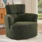 Poltrona a botte girevole a 360° in pile berbero verde/giallo/crema/grigio, singola