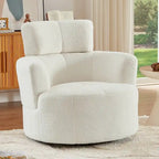 Poltrona a botte girevole a 360° in pile berbero verde/giallo/crema/grigio, singola
