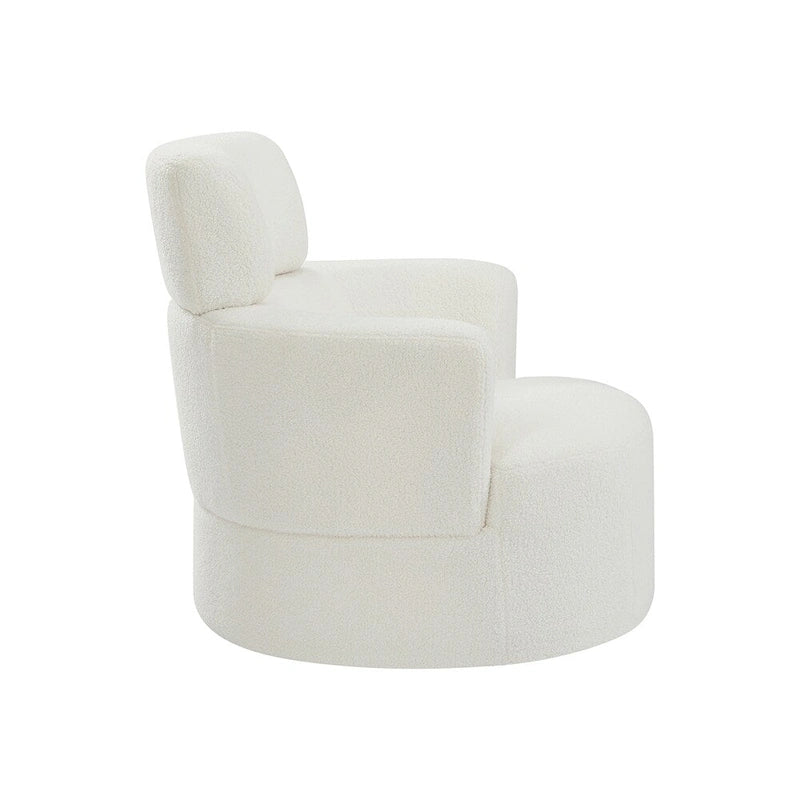 Poltrona a botte girevole a 360° in pile berbero verde/giallo/crema/grigio, singola