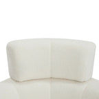 Poltrona a botte girevole a 360° in pile berbero verde/giallo/crema/grigio, singola