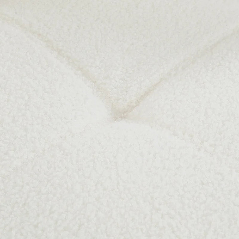 Poltrona a botte girevole a 360° in pile berbero verde/giallo/crema/grigio, singola