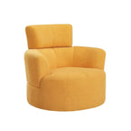 Poltrona a botte girevole a 360° in pile berbero verde/giallo/crema/grigio, singola