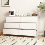 Cassettiera 6 cassetti Verde / Grigio / Bianco / Rosa, Moderno Minimalista, Singola