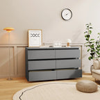 Cassettiera 6 cassetti Verde / Grigio / Bianco / Rosa, Moderno Minimalista, Singola