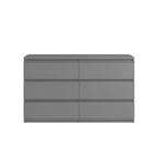 Cassettiera 6 cassetti Verde / Grigio / Bianco / Rosa, Moderno Minimalista, Singola