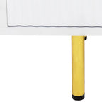 Mobile TV basso bianco con 2 cassetti e 2 armadietti, adatto fino a 65", Montaggio per 1 persona