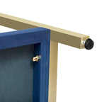 Console in MDF Retro da 45,5" con Dettagli Dorati, 2 Cassetti Contenitori e Design Geometrico