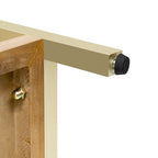 Console in MDF Retro da 45,5" con Dettagli Dorati, 2 Cassetti Contenitori e Design Geometrico