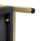Console in MDF Retro da 45,5" con Dettagli Dorati, 2 Cassetti Contenitori e Design Geometrico