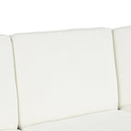 Divano sezionale a L in ciniglia beige/grigio, schienale regolabile, chaise longue reversibile, 2 posti