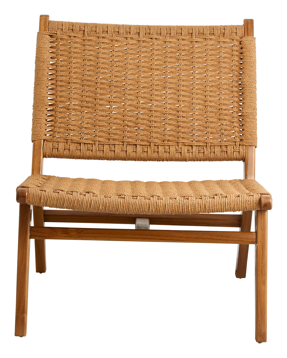 Poltrona in teak / corda di carta