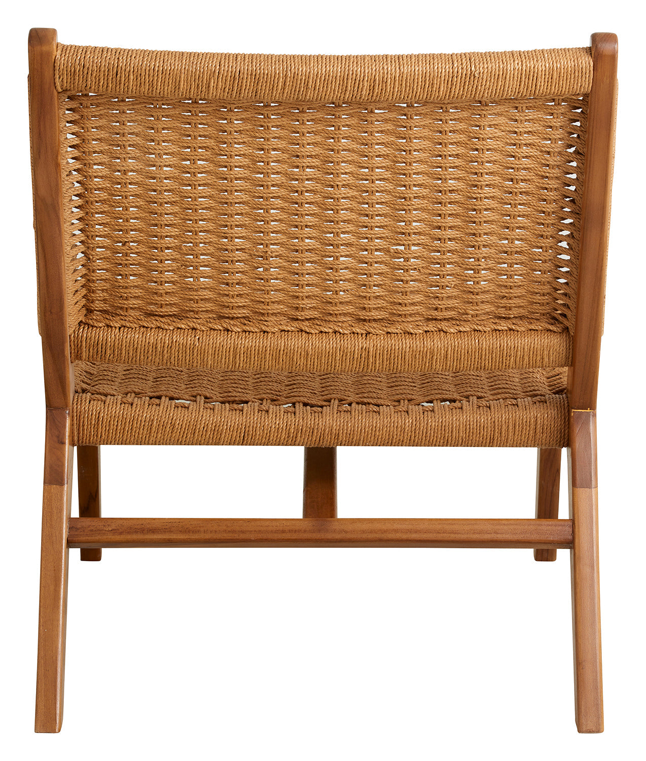 Poltrona in teak / corda di carta