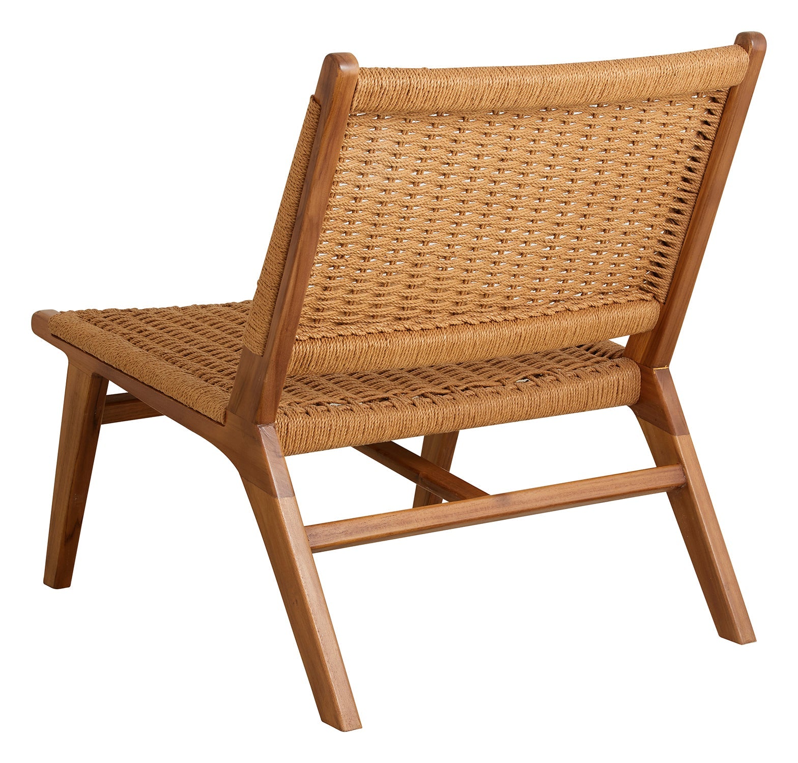 Poltrona in teak / corda di carta