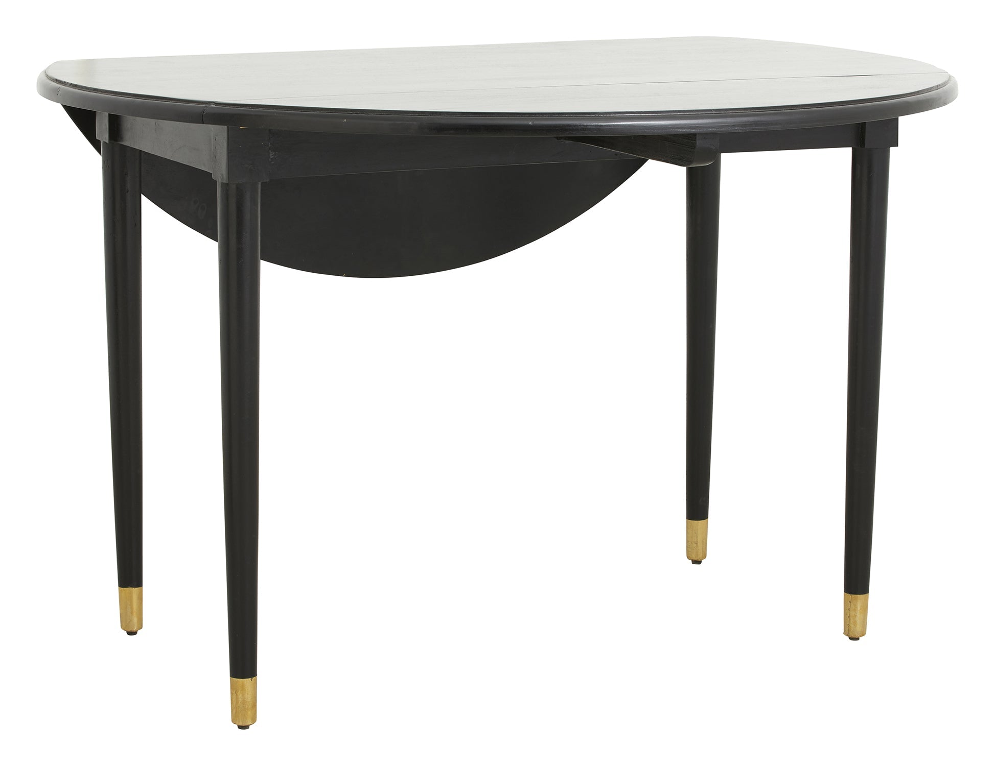 Tavolo Rotondo Pieghevole, Legno Nero, Ø 119 cm