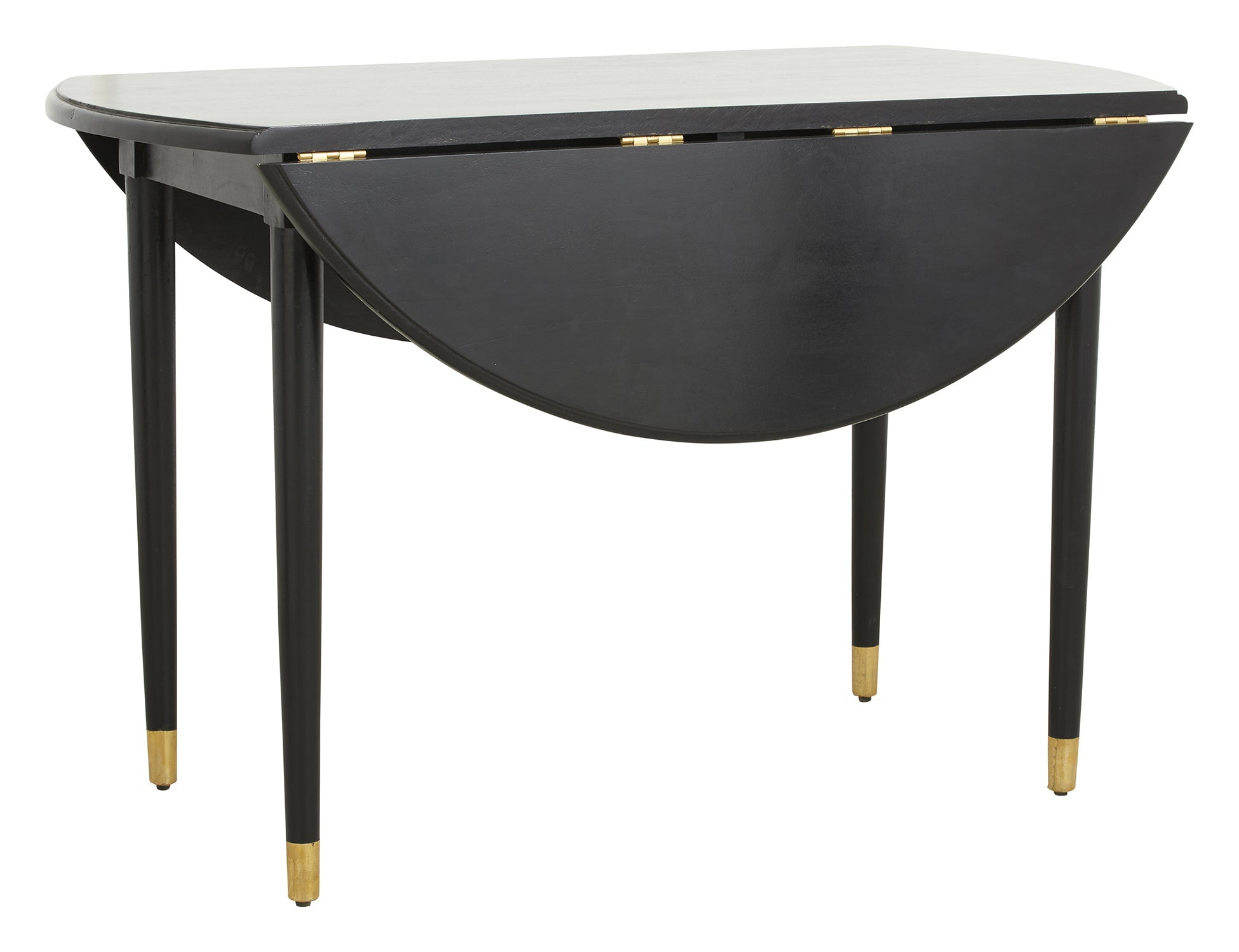 Tavolo Rotondo Pieghevole, Legno Nero, Ø 119 cm