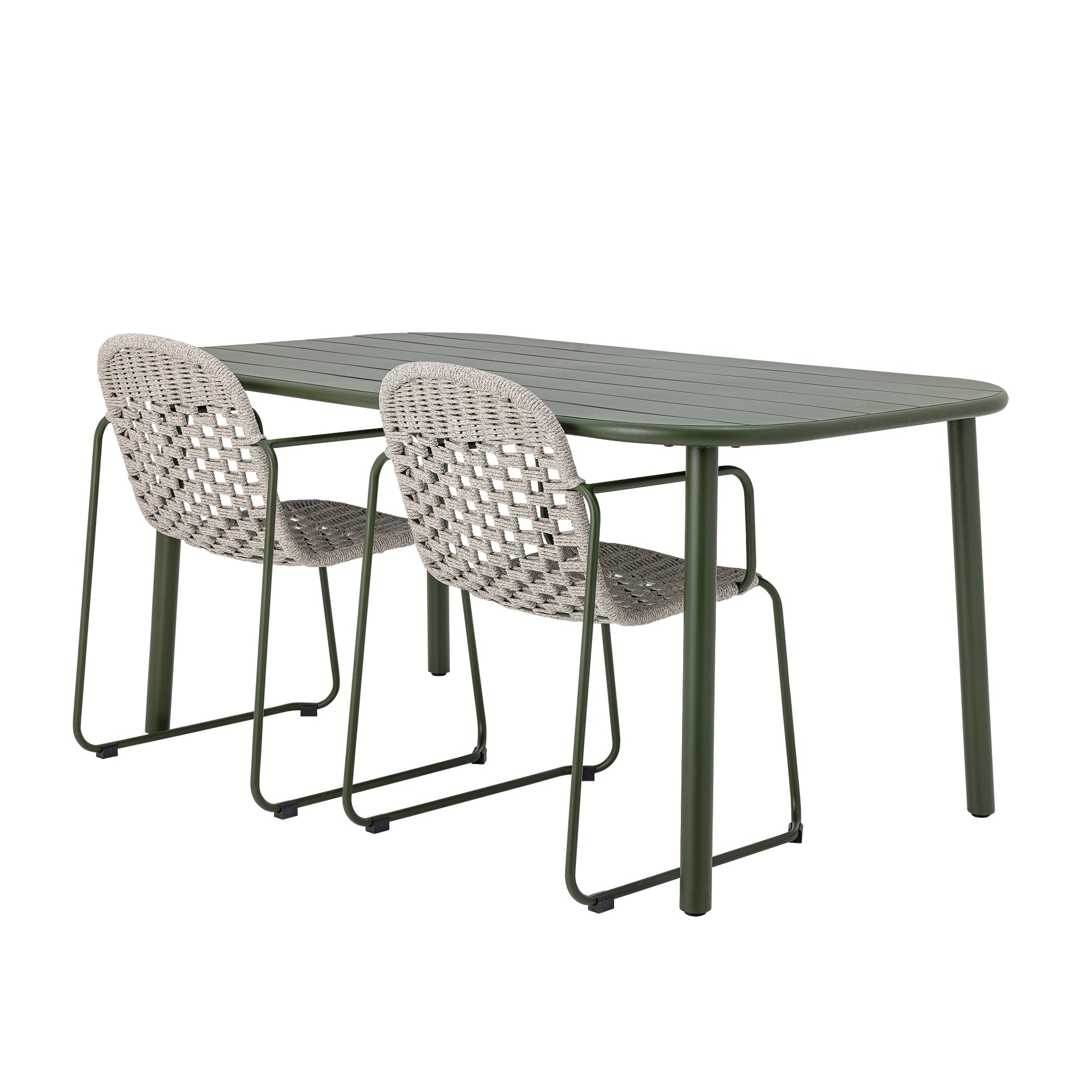 Tavolo da pranzo Calana, verde, metallo, 90 x 160 cm