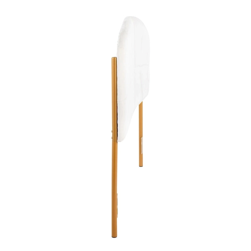 Testiera Queen in velluto crema/nero/grigio, capitonné, adatta a 1 letto