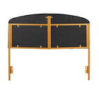Testiera Queen in velluto crema/nero/grigio, capitonné, adatta a 1 letto