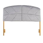 Testiera Queen in velluto crema/nero/grigio, capitonné, adatta a 1 letto