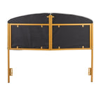 Testiera Queen in velluto crema/nero/grigio, capitonné, adatta a 1 letto