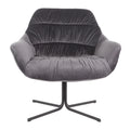 Poltrona girevole in velluto grigio/verde chartreuse, 360°, 1 posto