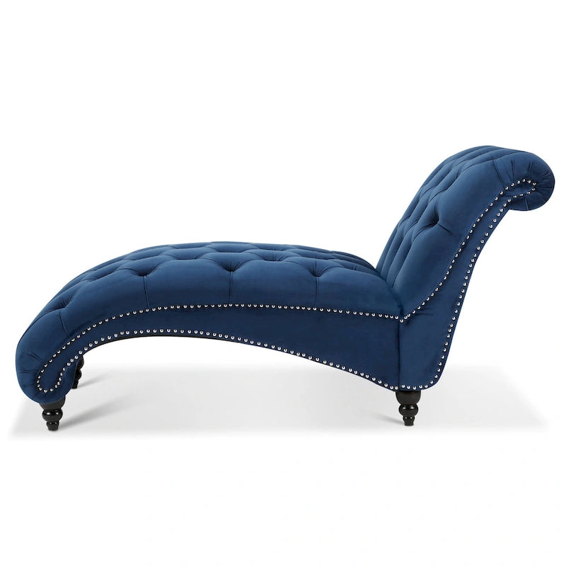 Chaise Longue Singola Trapuntata Blu