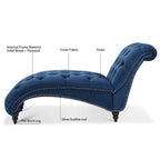 Chaise Longue Singola Trapuntata Blu