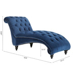 Chaise Longue Singola Trapuntata Blu