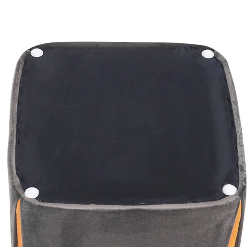 Sgabello poggiapiedi ottomano in velluto (blu / azzurro / grigio scuro / grigio chiaro), singolo