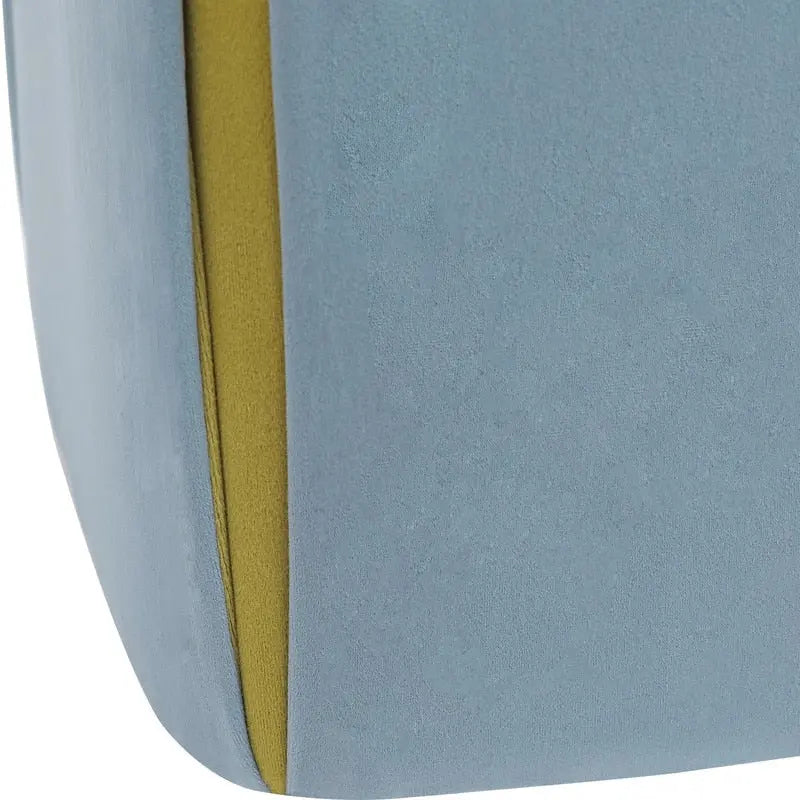 Sgabello poggiapiedi ottomano in velluto (blu / azzurro / grigio scuro / grigio chiaro), singolo