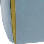 Sgabello poggiapiedi ottomano in velluto (blu / azzurro / grigio scuro / grigio chiaro), singolo