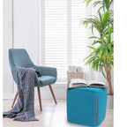 Sgabello poggiapiedi ottomano in velluto (blu / azzurro / grigio scuro / grigio chiaro), singolo