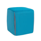Sgabello poggiapiedi ottomano in velluto (blu / azzurro / grigio scuro / grigio chiaro), singolo