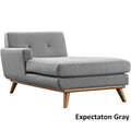 Chaise longue grigia con bracciolo sinistro in stile metà secolo, 1 posto