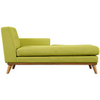 Chaise longue grigia con bracciolo sinistro in stile metà secolo, 1 posto
