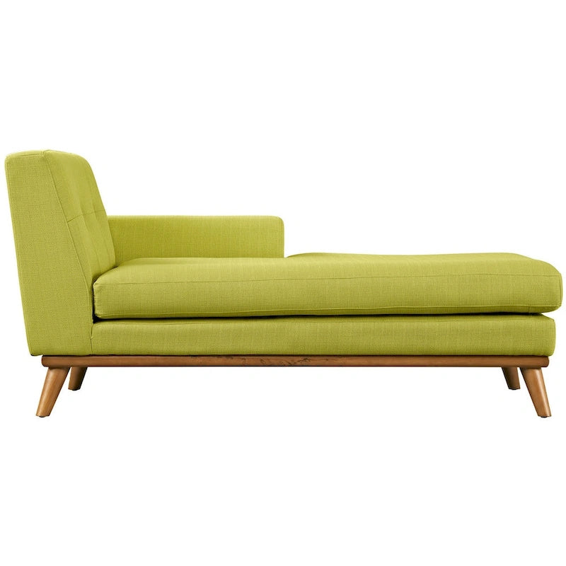 Chaise longue grigia con bracciolo sinistro in stile metà secolo, 1 posto