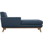 Chaise longue grigia con bracciolo sinistro in stile metà secolo, 1 posto