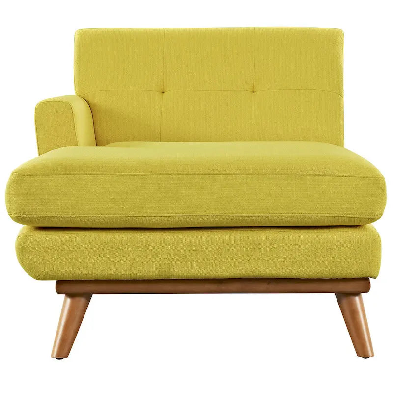Chaise longue grigia con bracciolo sinistro in stile metà secolo, 1 posto