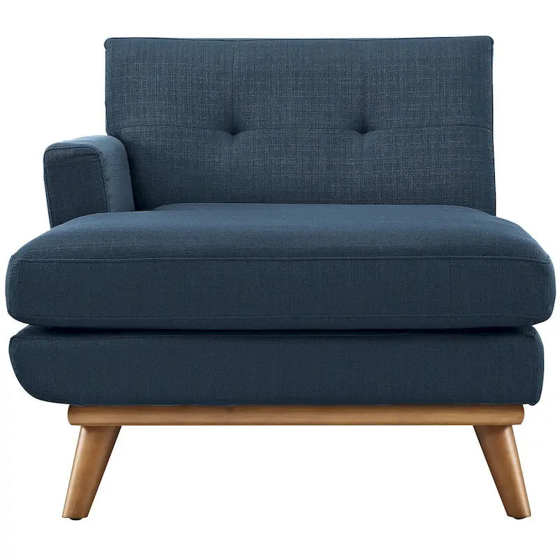 Chaise longue grigia con bracciolo sinistro in stile metà secolo, 1 posto