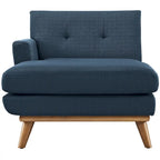 Chaise longue grigia con bracciolo sinistro in stile metà secolo, 1 posto